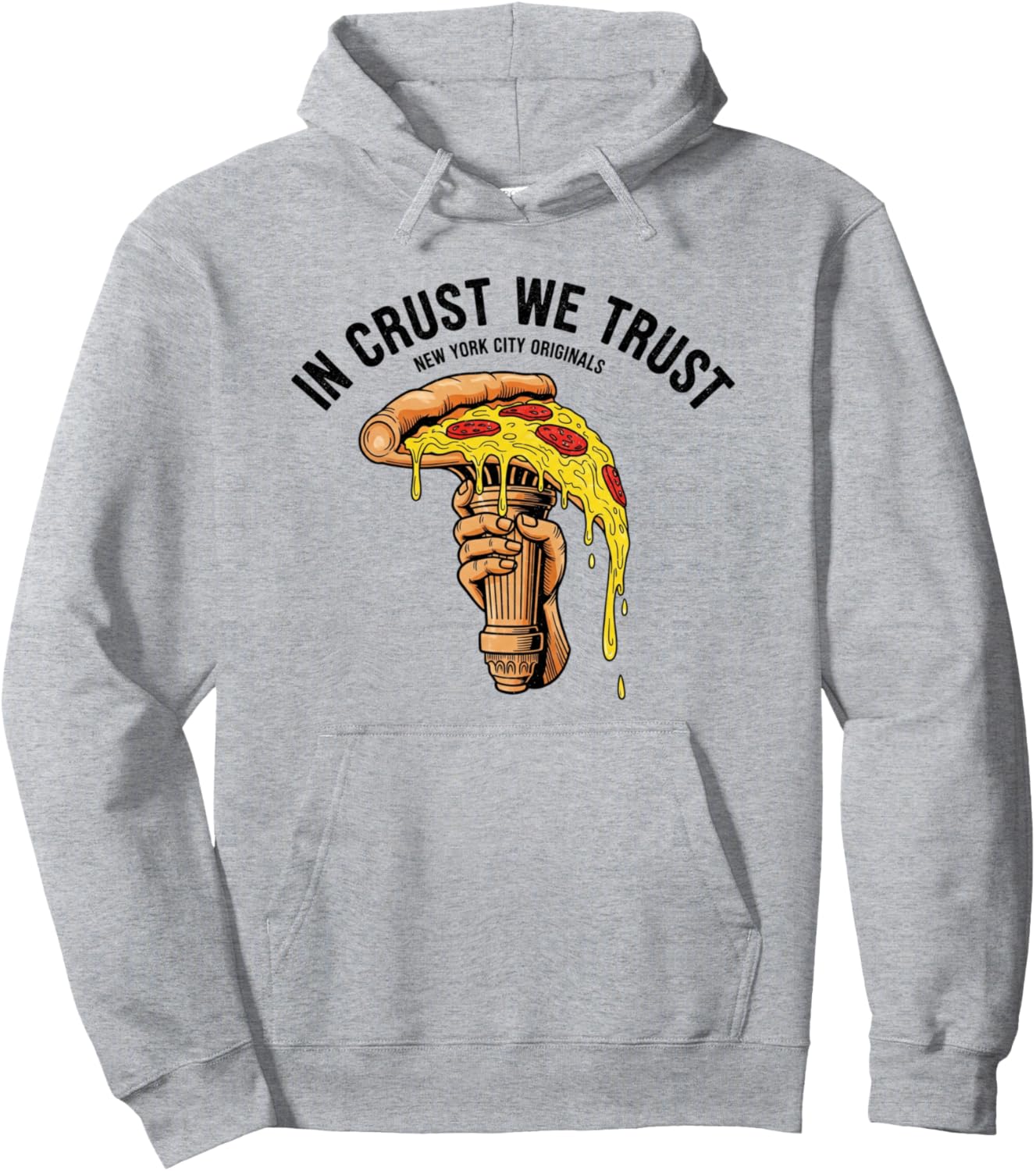 NYC Pizza Lover New York Retro Funny NY Graphic Pullover Hoodie