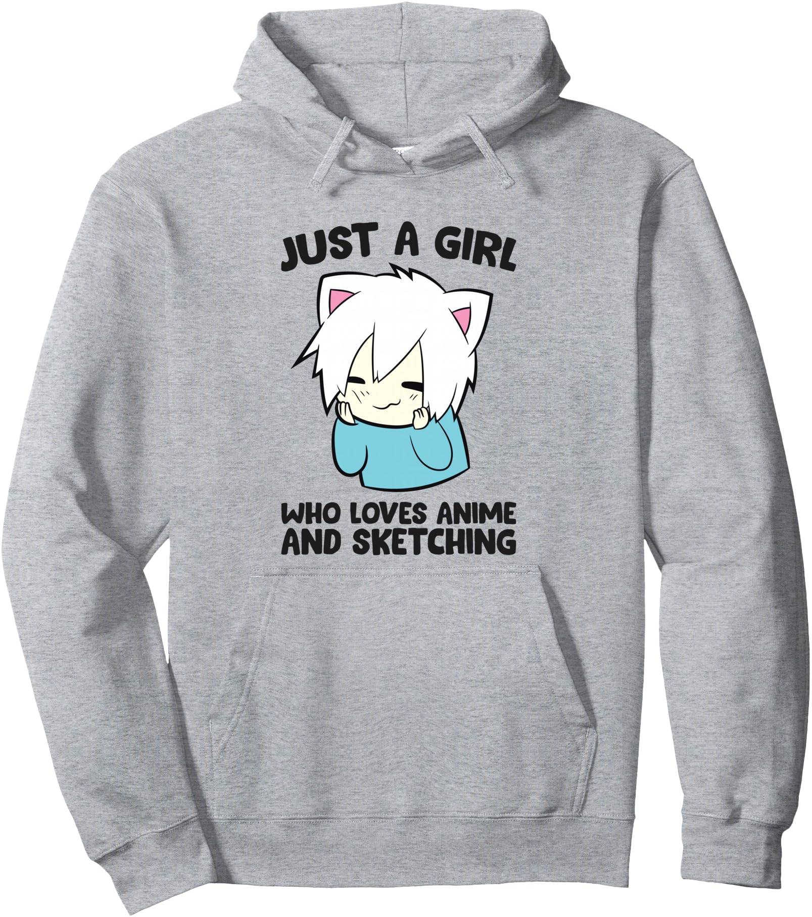 Just a Girl Who Loves Anime And Sketching Love Animes Pullover Hoodie