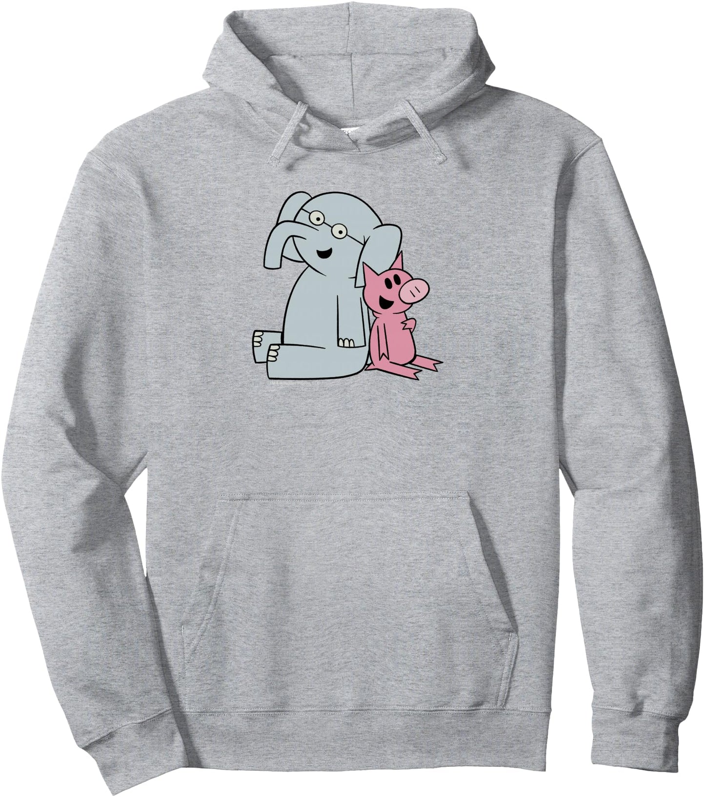 Hidden Pigeon Company Elephant & Piggie Pals Unisex Grey Small Pullover Hoodie