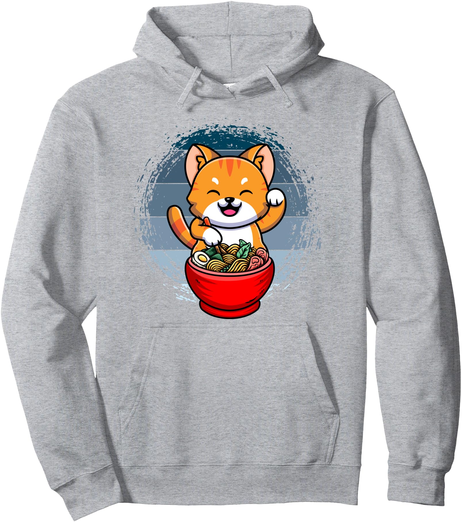 Ramen And Cats, Japanese Anime For Men Women, Retro Anime Pullover Hoodie