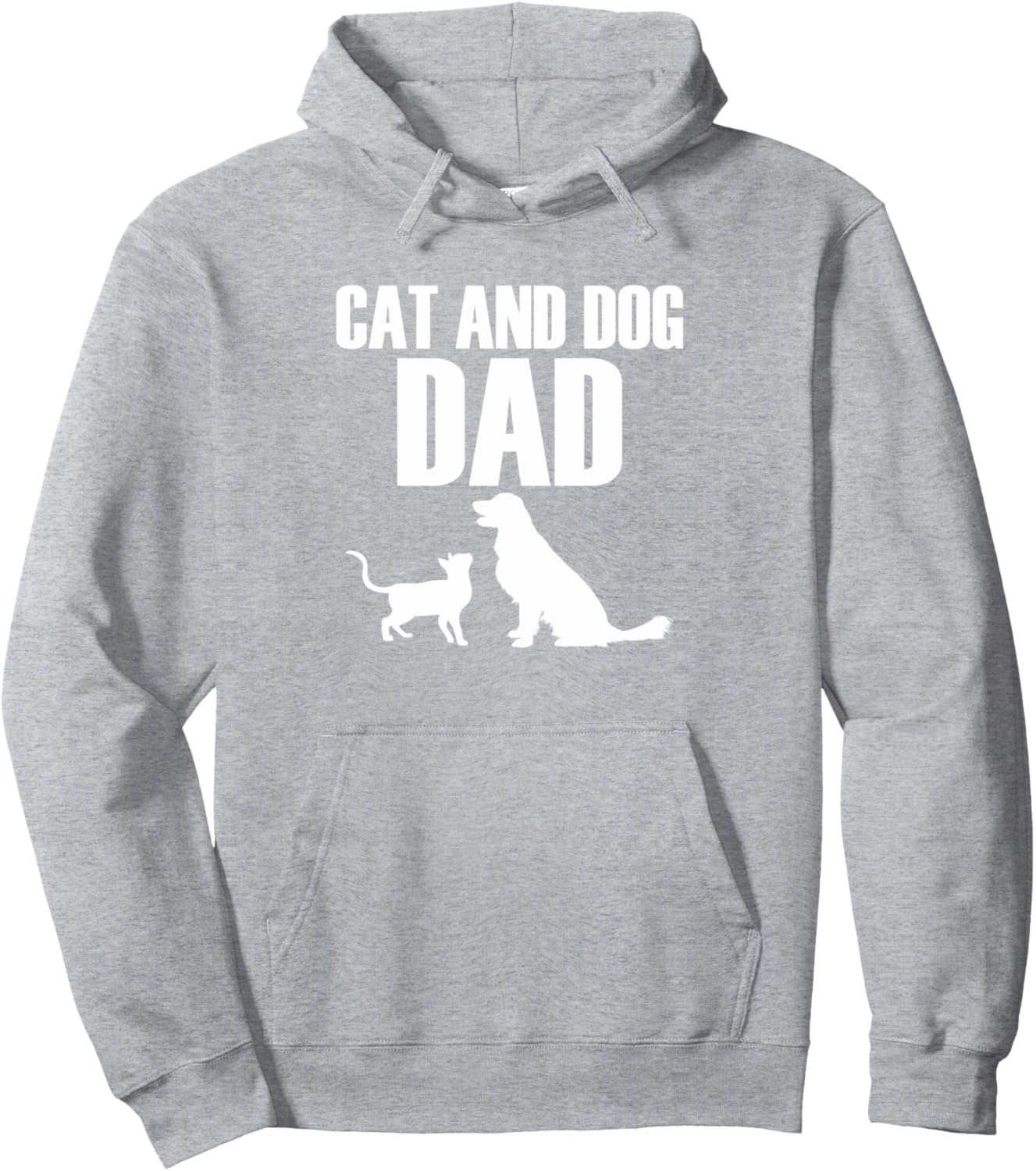 Cat And Dog Dad | Cats Dogs Pets Animals Cat And Dog Dad Pullover Hoodie
