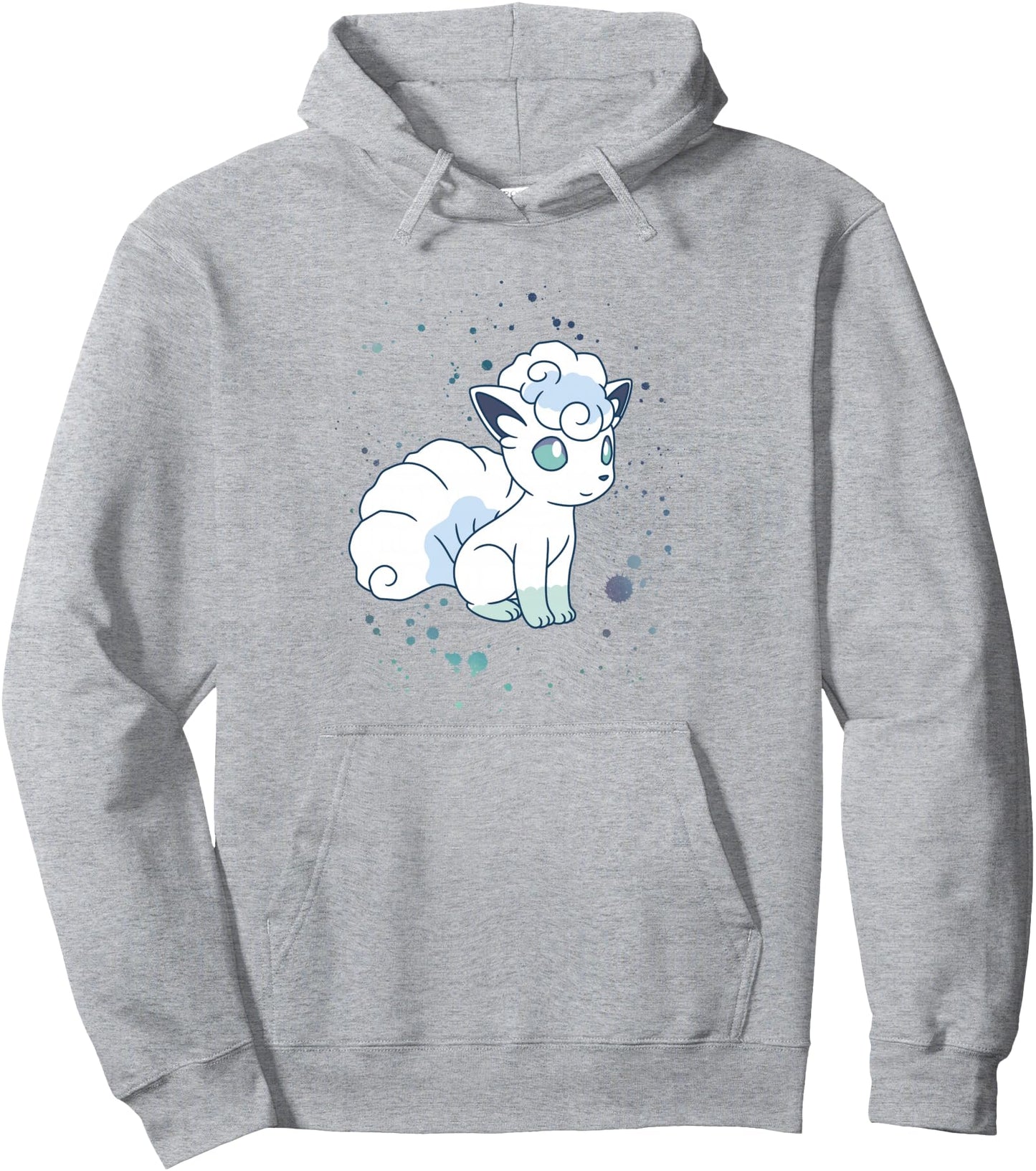 Pokmon Alolan Vulpix Winter Watercolor Portrait Pullover Hoodie