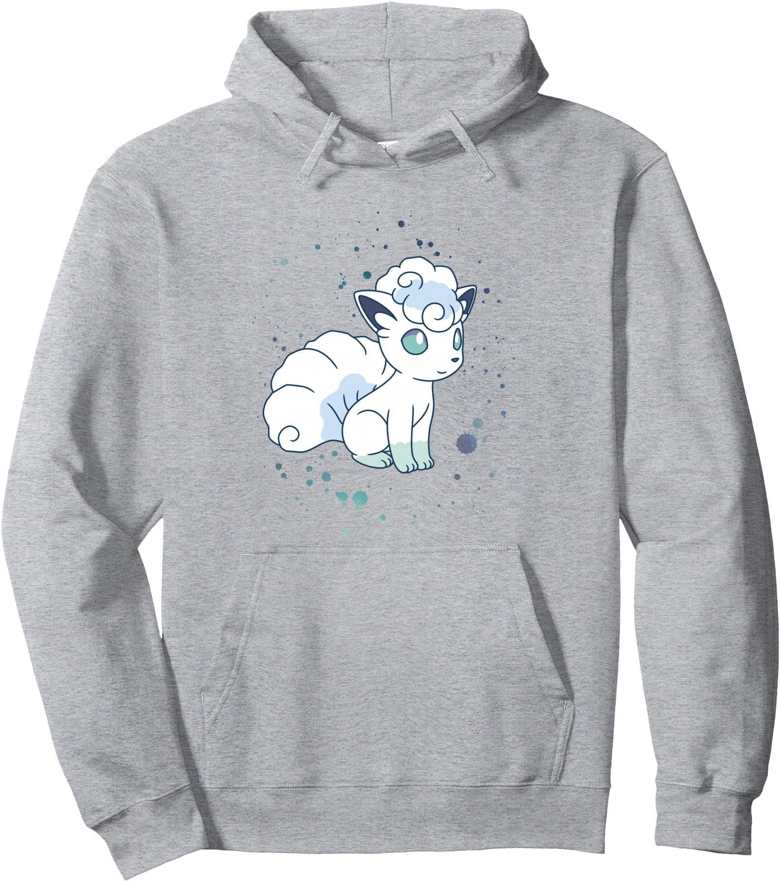 Pokmon Alolan Vulpix Winter Watercolor Portrait Pullover Hoodie