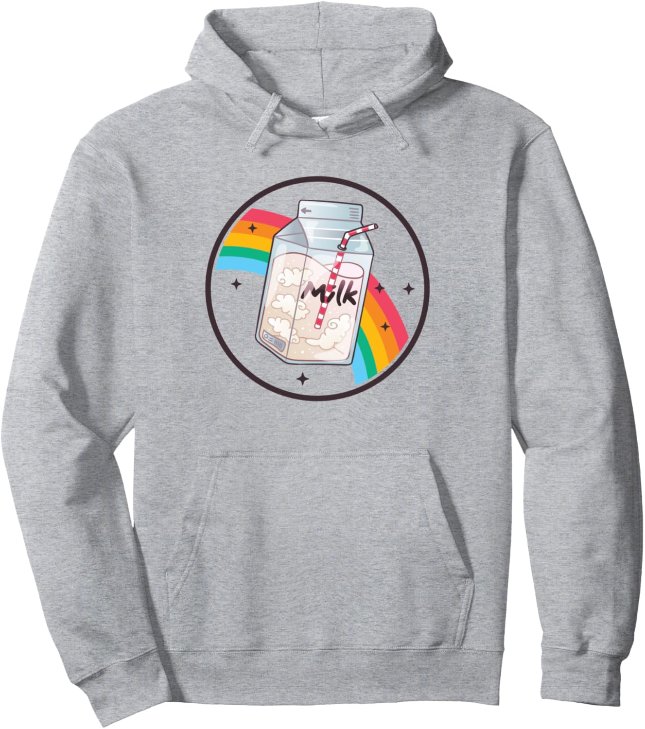 Milk Carton Rainbow Japan Style Otaku 80s Vaporwave Anime Pullover Hoodie