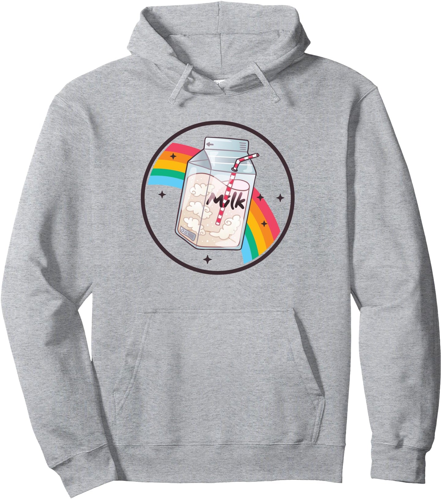 Milk Carton Rainbow Japan Style Otaku 80s Vaporwave Anime Pullover Hoodie