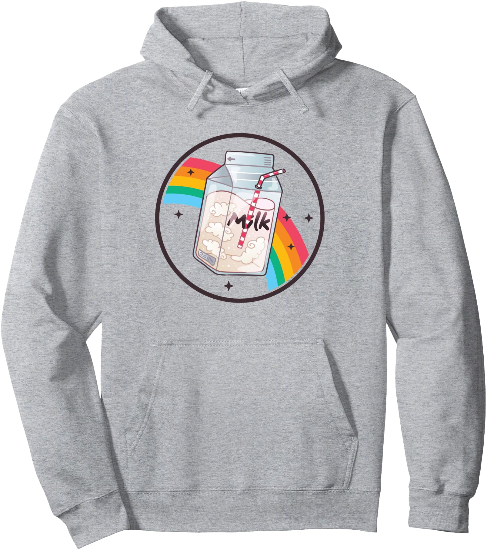 Milk Carton Rainbow Japan Style Otaku 80s Vaporwave Anime Pullover Hoodie