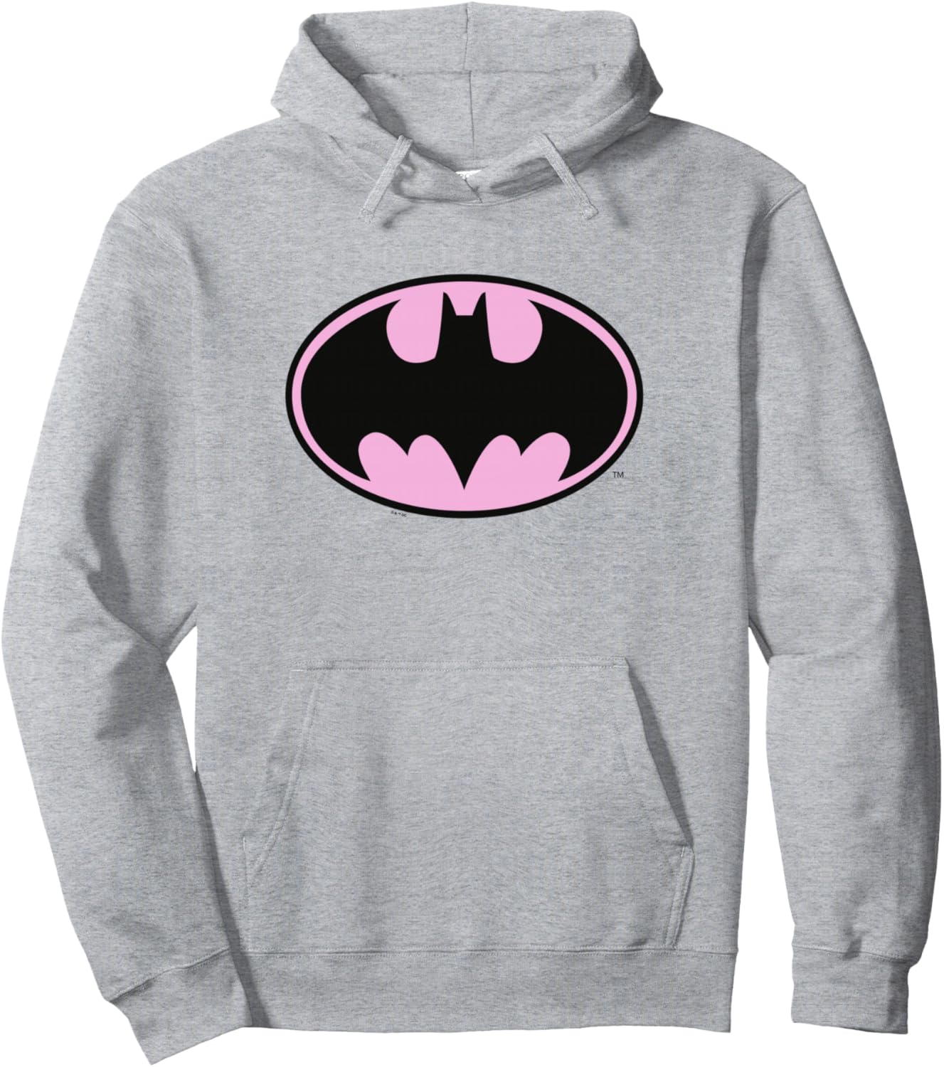 DC Comics Batman Pink Background Bat-Symbol Chest Logo Pullover Hoodie