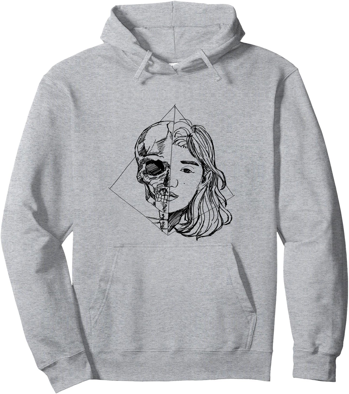 Hand Drawn Anime Skelita Pullover Hoodie