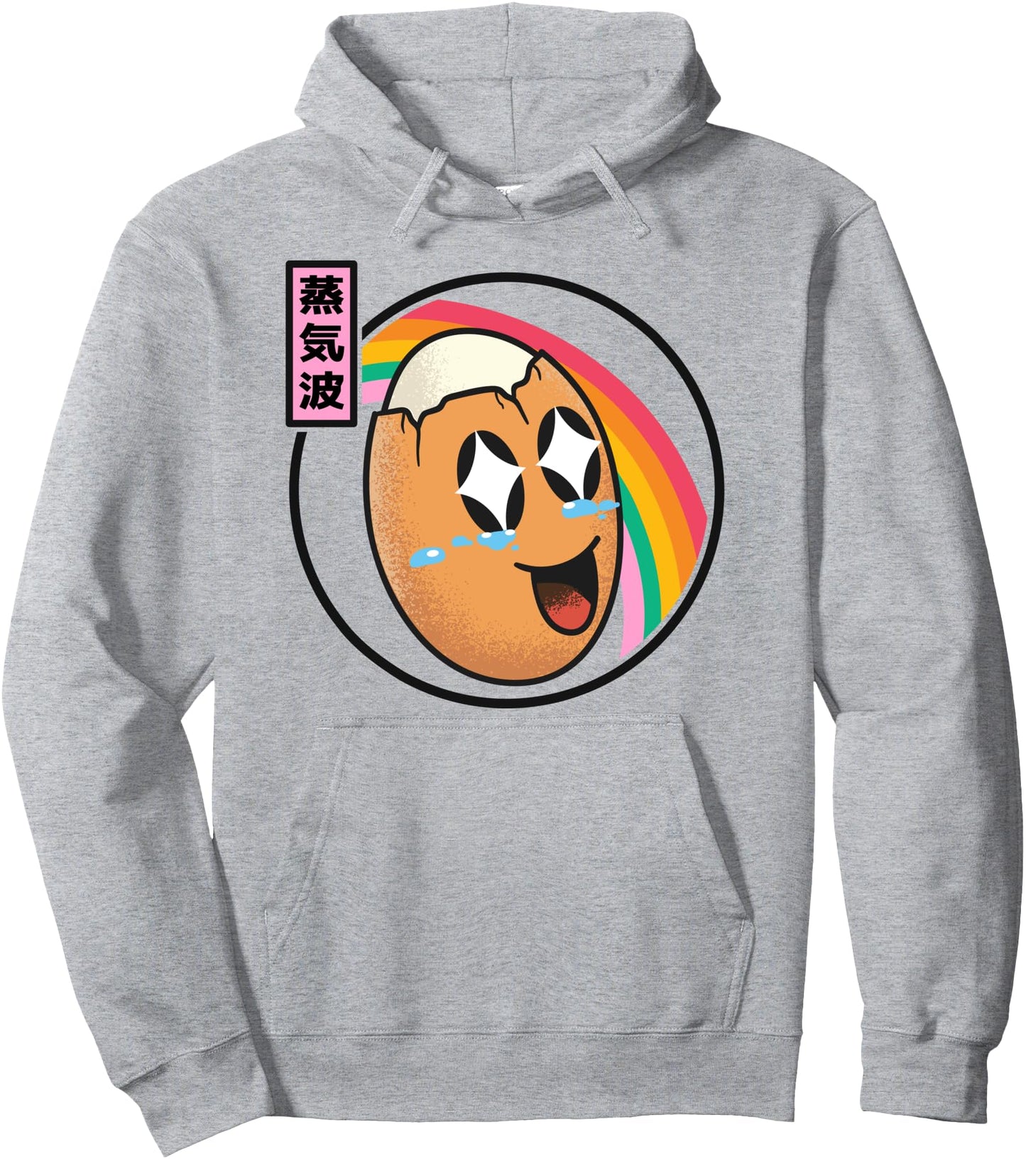 Happy Egg Pastel 80s Japan Style Otaku Vaporwave Anime Pullover Hoodie