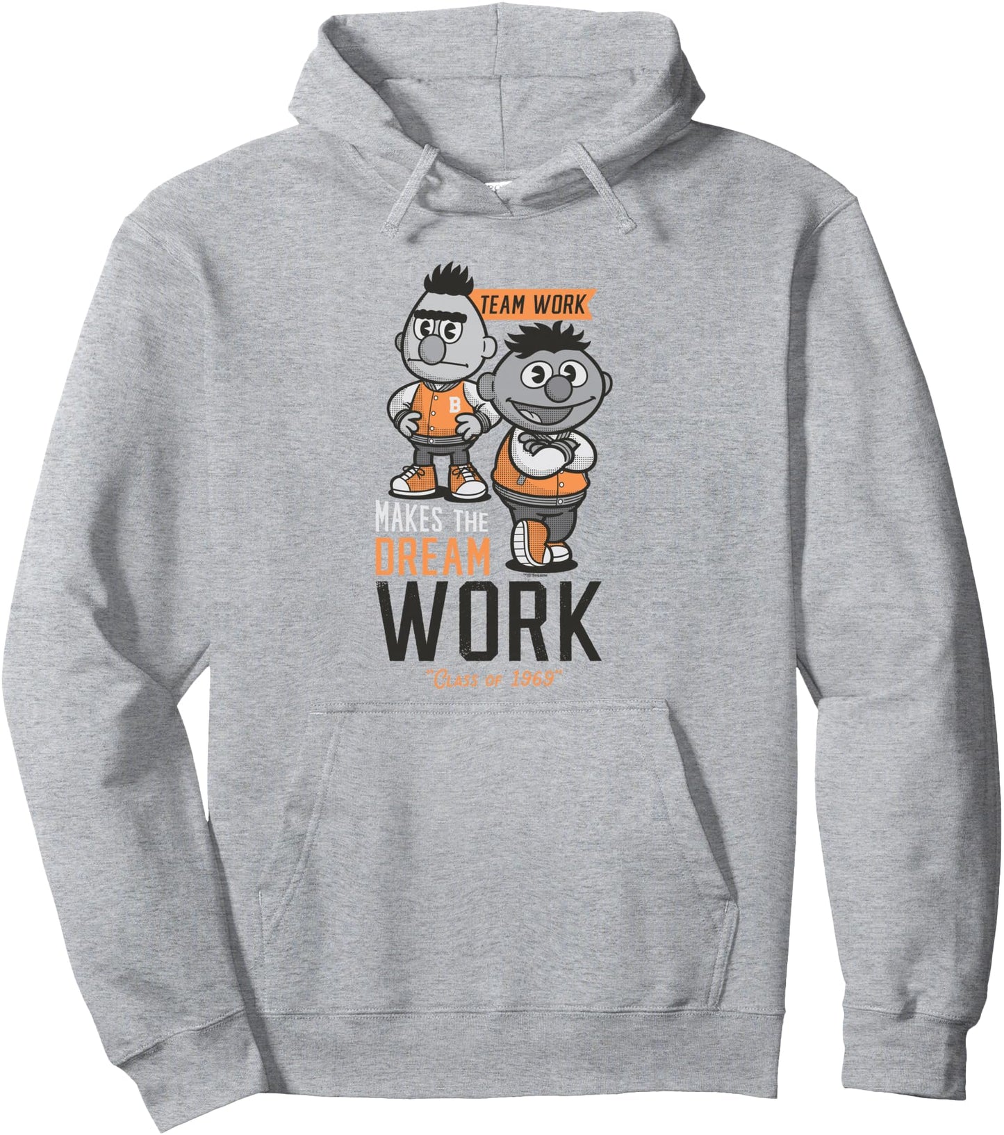 Sesame Street Bert and Ernie Team Work Makes the Dream Work Pullover Hoodie