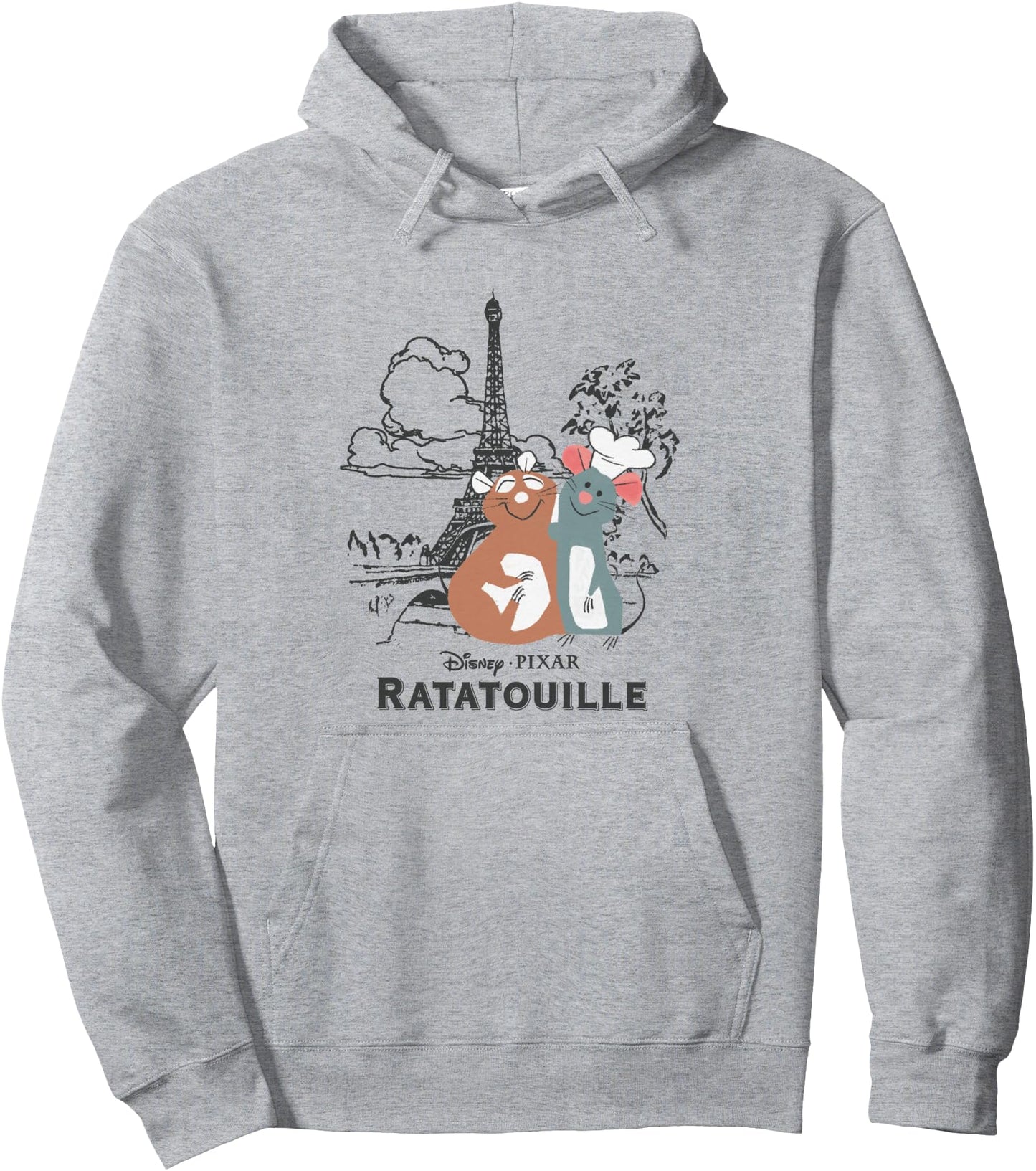 Disney Pixar Ratatouille Remy & Emile Cute Hug Paris Shot Pullover Hoodie