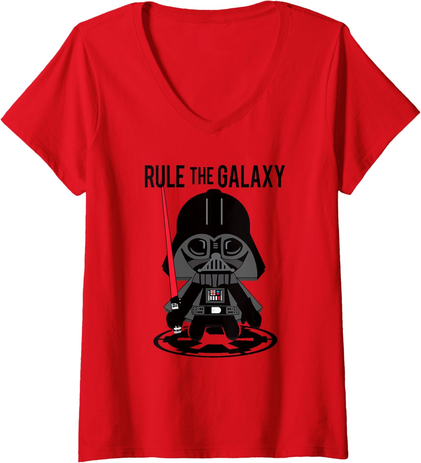 Star Wars Darth Vader Rule The Galaxy Cute Chibi Style V-Neck