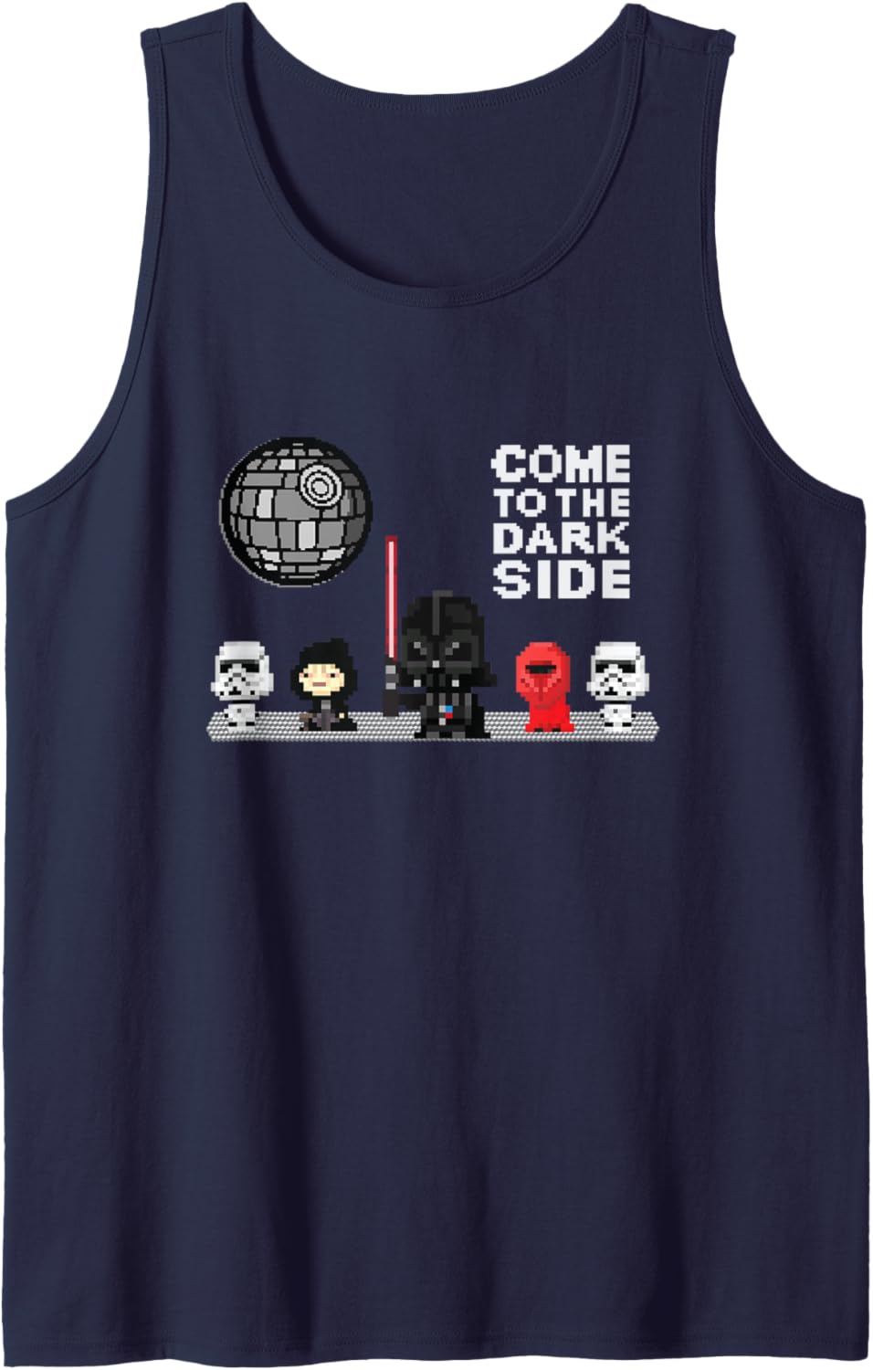 Star Wars Come To The Dark Side Group Shor Pixel Chibi Logo Tank Top