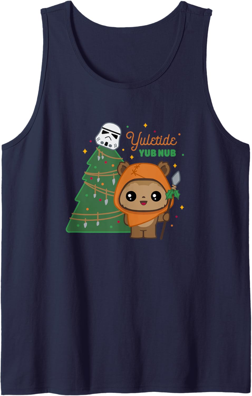 Star Wars Christmas Ewok Storm Trooper Cute Chibi Chest Logo Tank Top