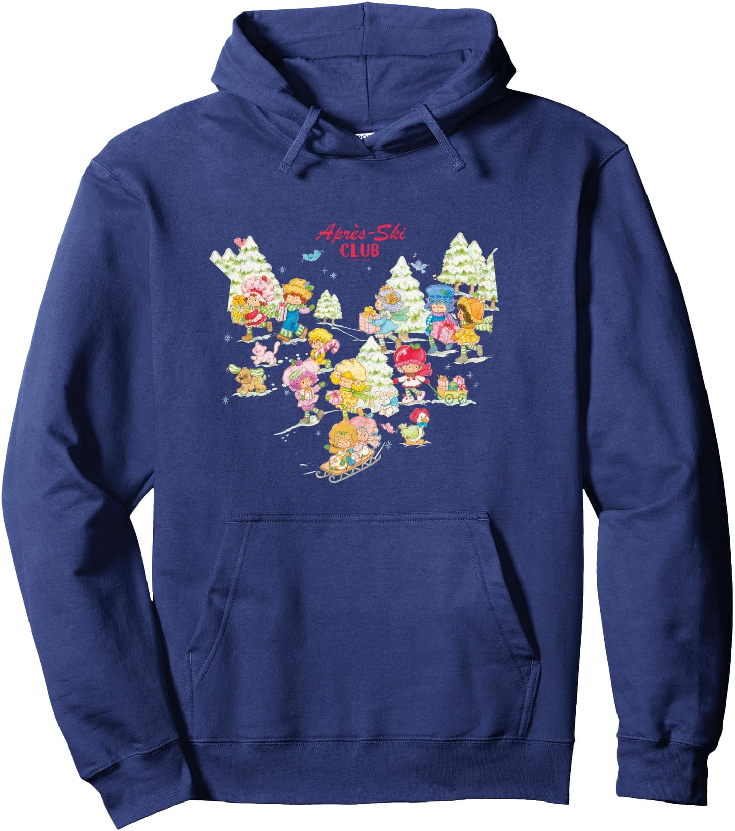 Strawberry Shortcake Christmas Apres Ski Club Winter Fun Pullover Hoodie