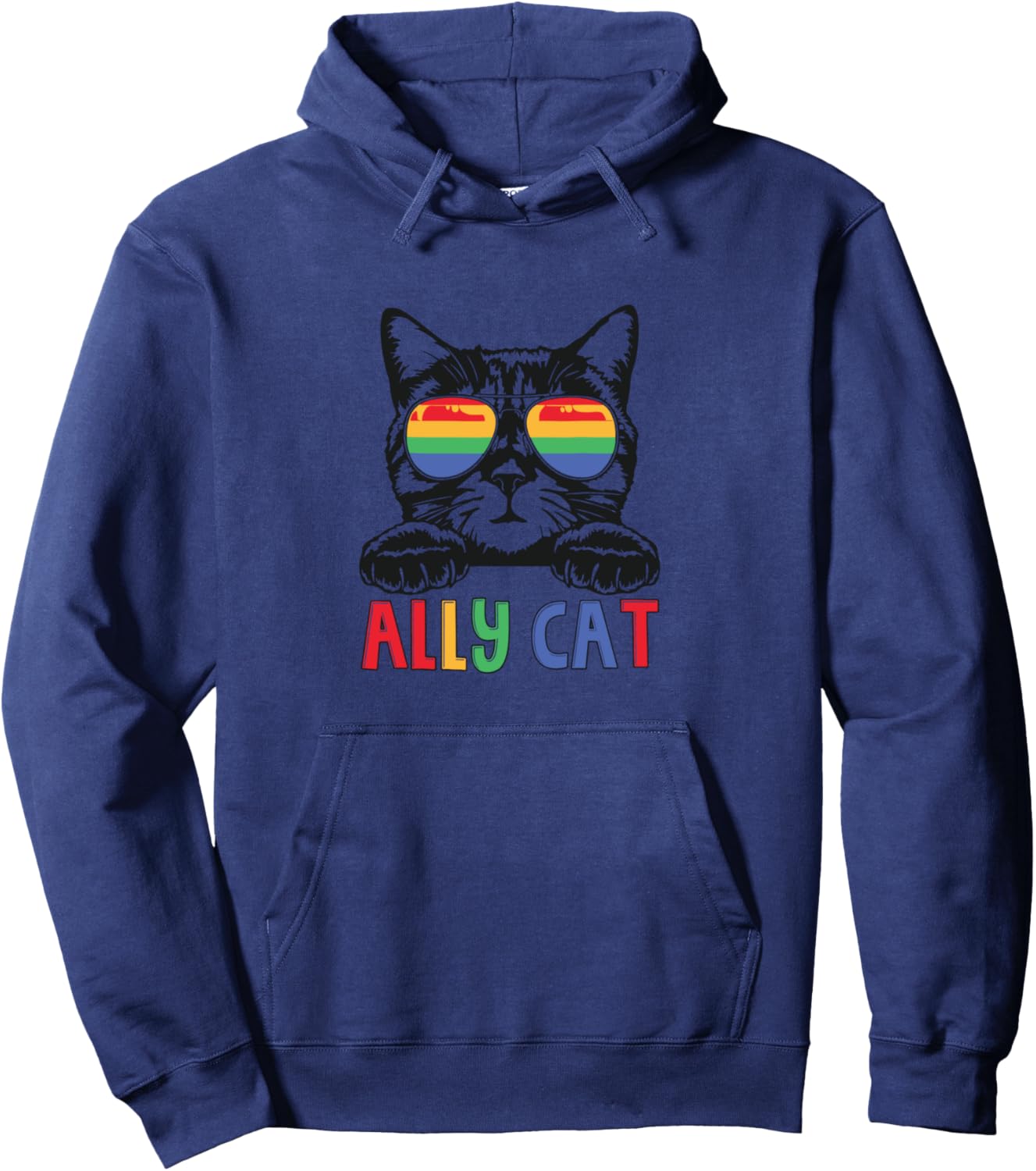 Cat Stack colorful arc, Pride Cute, Animal Pet Lover Pullover Hoodie