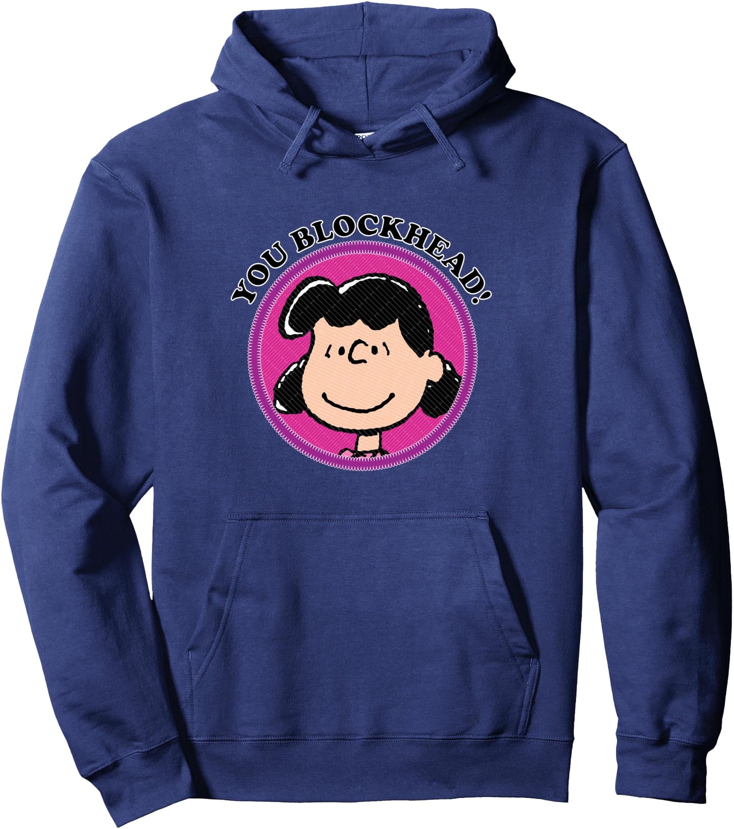 Peanuts You Blockhead Lucy Badge Pullover Hoodie