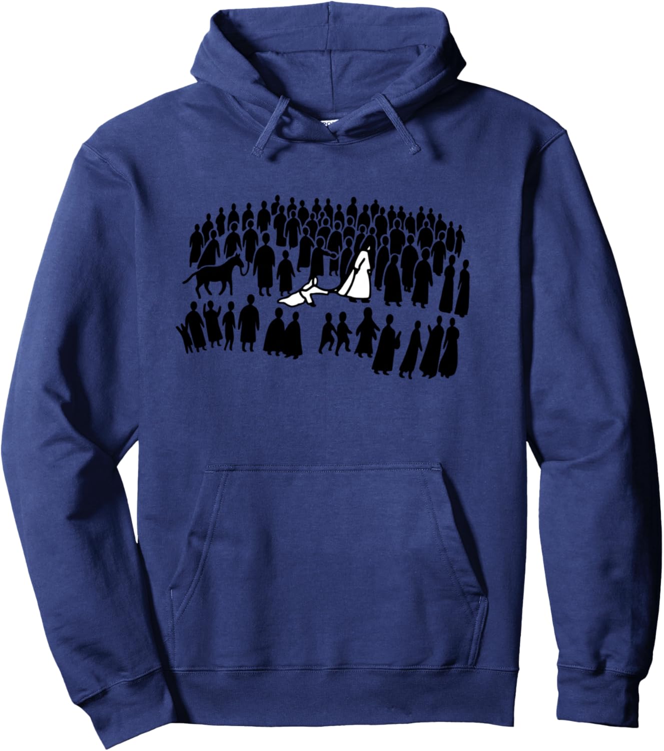 Touching the Hem of His Garment Jesus Healing Scene Pullover Hoodie