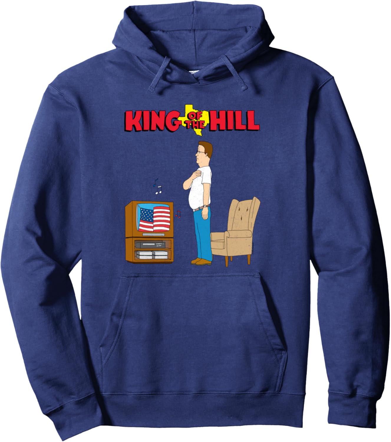King of the Hill Hank Star Spangled Banner Cartoon Pullover Hoodie