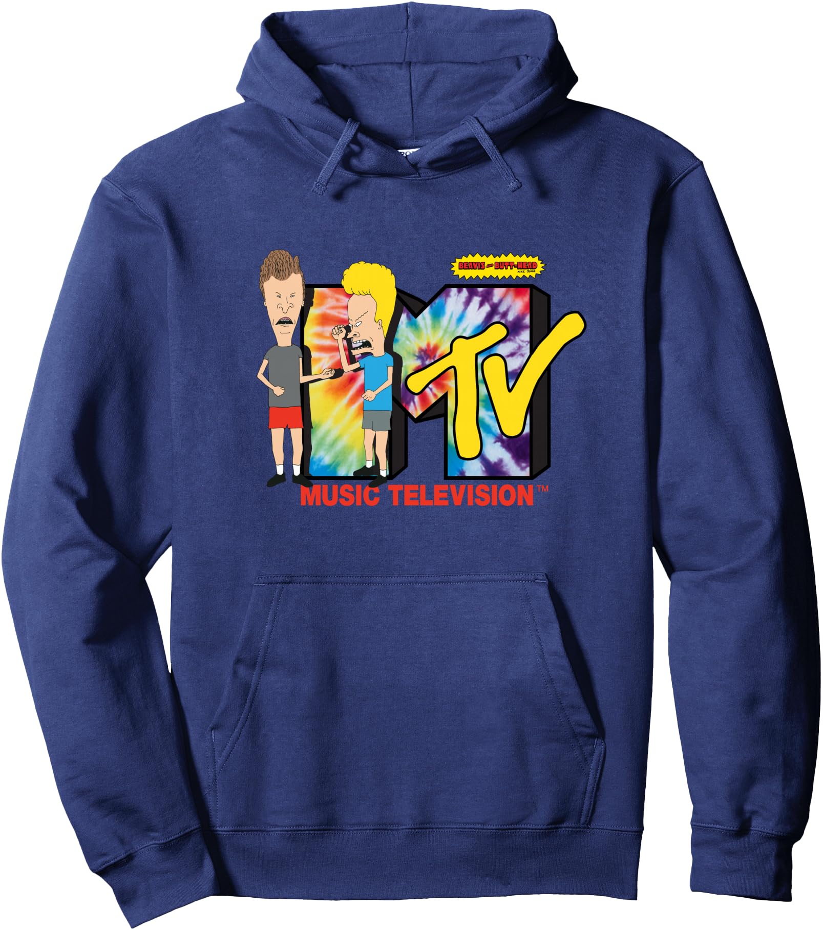 MTV Beavis And Butt-Head Tie Dyed Vintage Pullover Hoodie