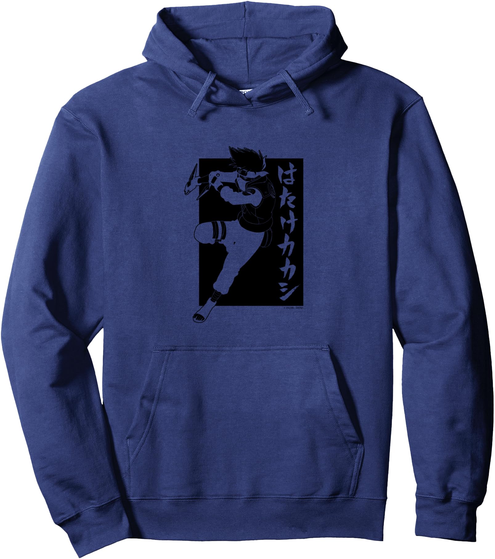 Naruto Shippuden Kakashi with Vertical Kanji Anime Pullover Hoodie