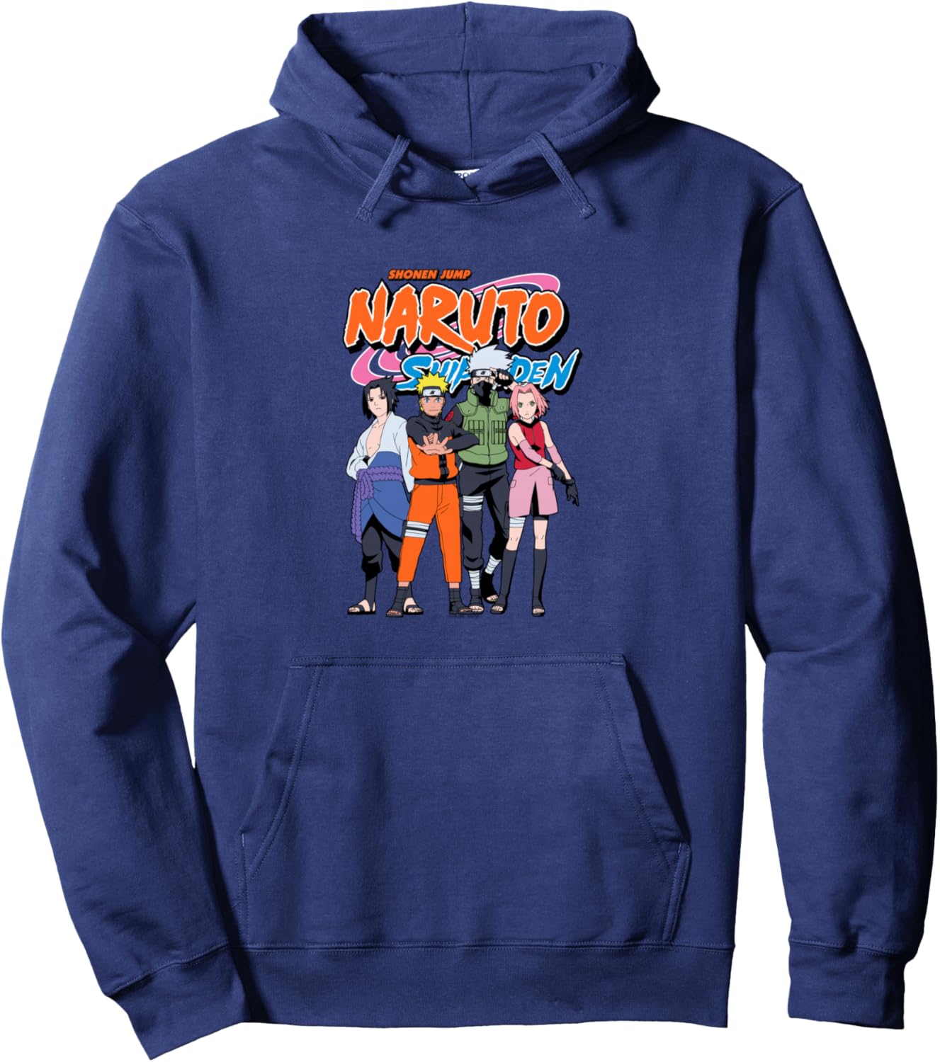 Naruto Shippuden Team 7 with Naruto Logo Anime Pullover Hoodie