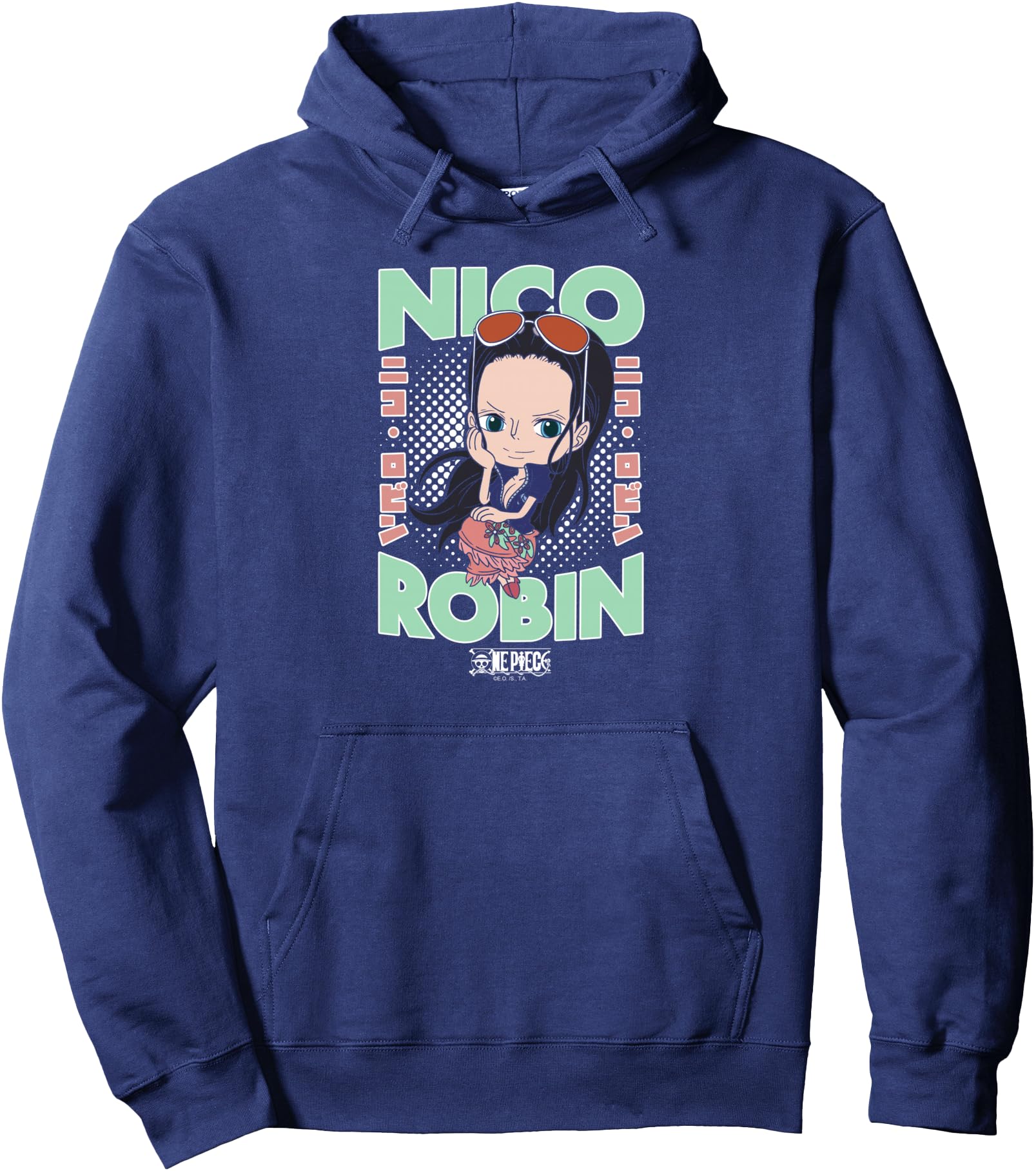 One Piece Anime Chibi Nico Robin Portrait Pullover Hoodie