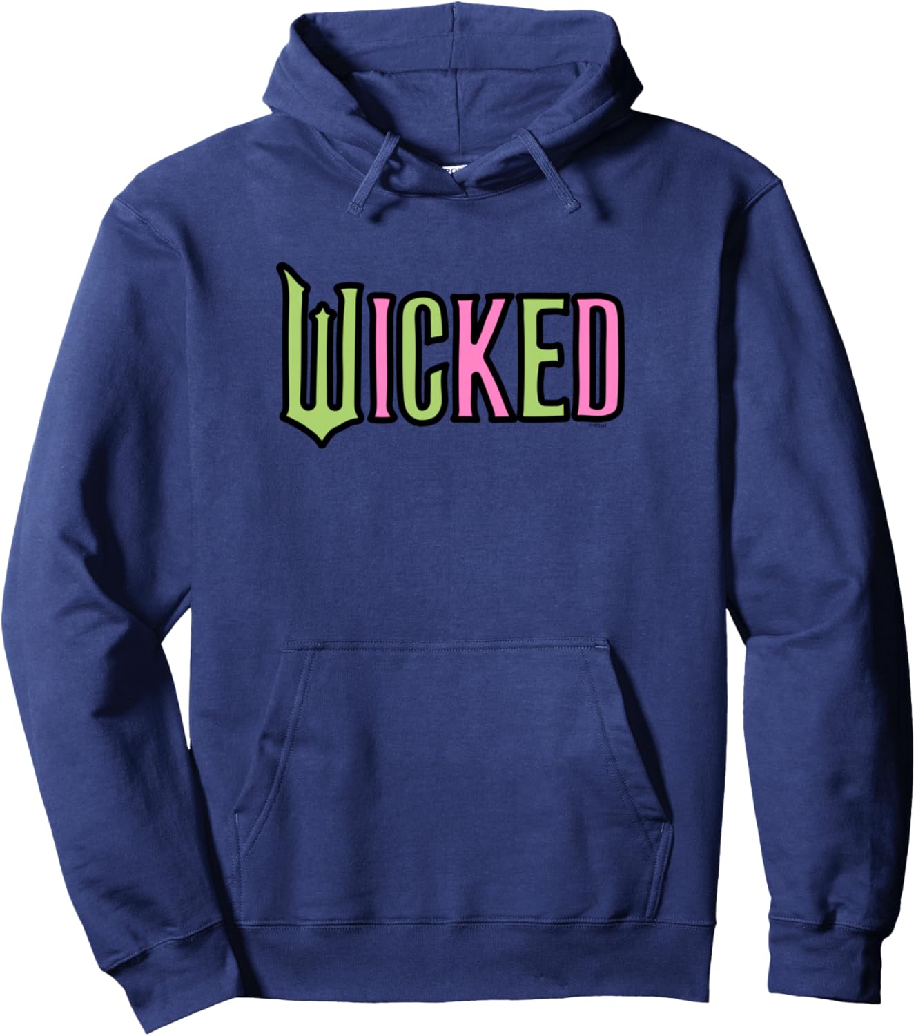 Wicked Logo Pink And Green Playful Cartoon Style Pullover Hoodie