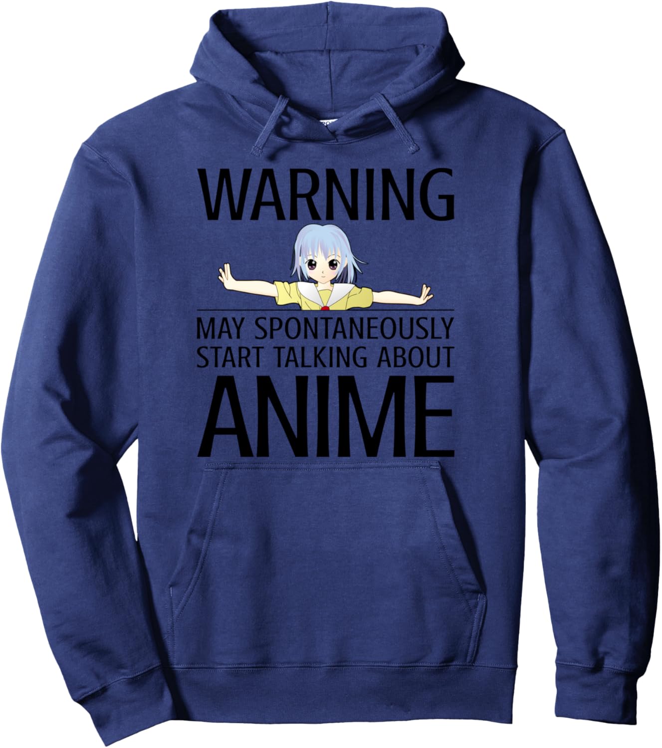 Warning May Spontaneously Start Talking About Anime - Anime Pullover Hoodie