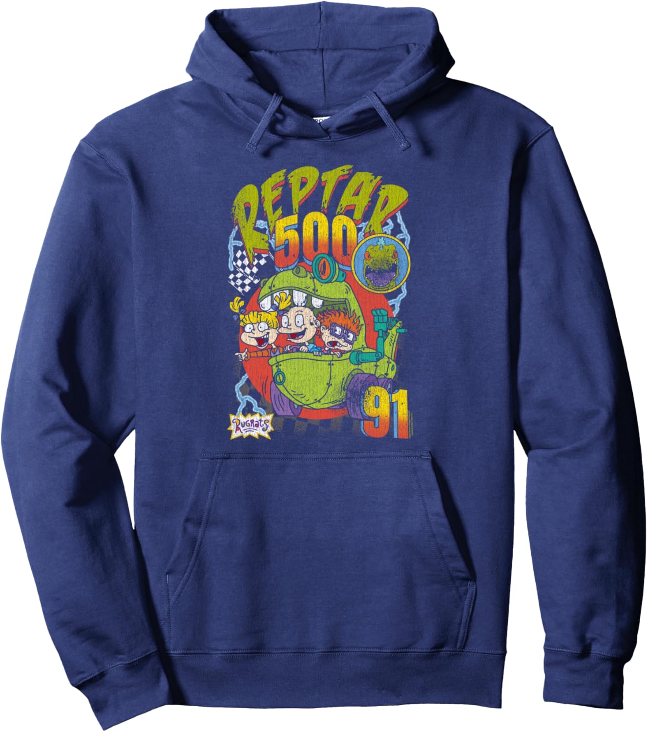 Rugrats Reptar 500 Vintage Racing Cartoon Pullover Hoodie