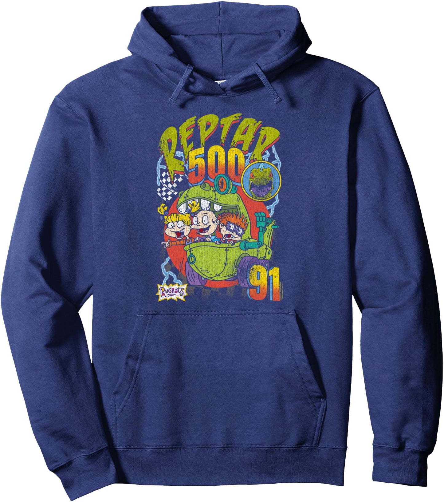 Rugrats Reptar 500 Vintage Racing Cartoon Pullover Hoodie