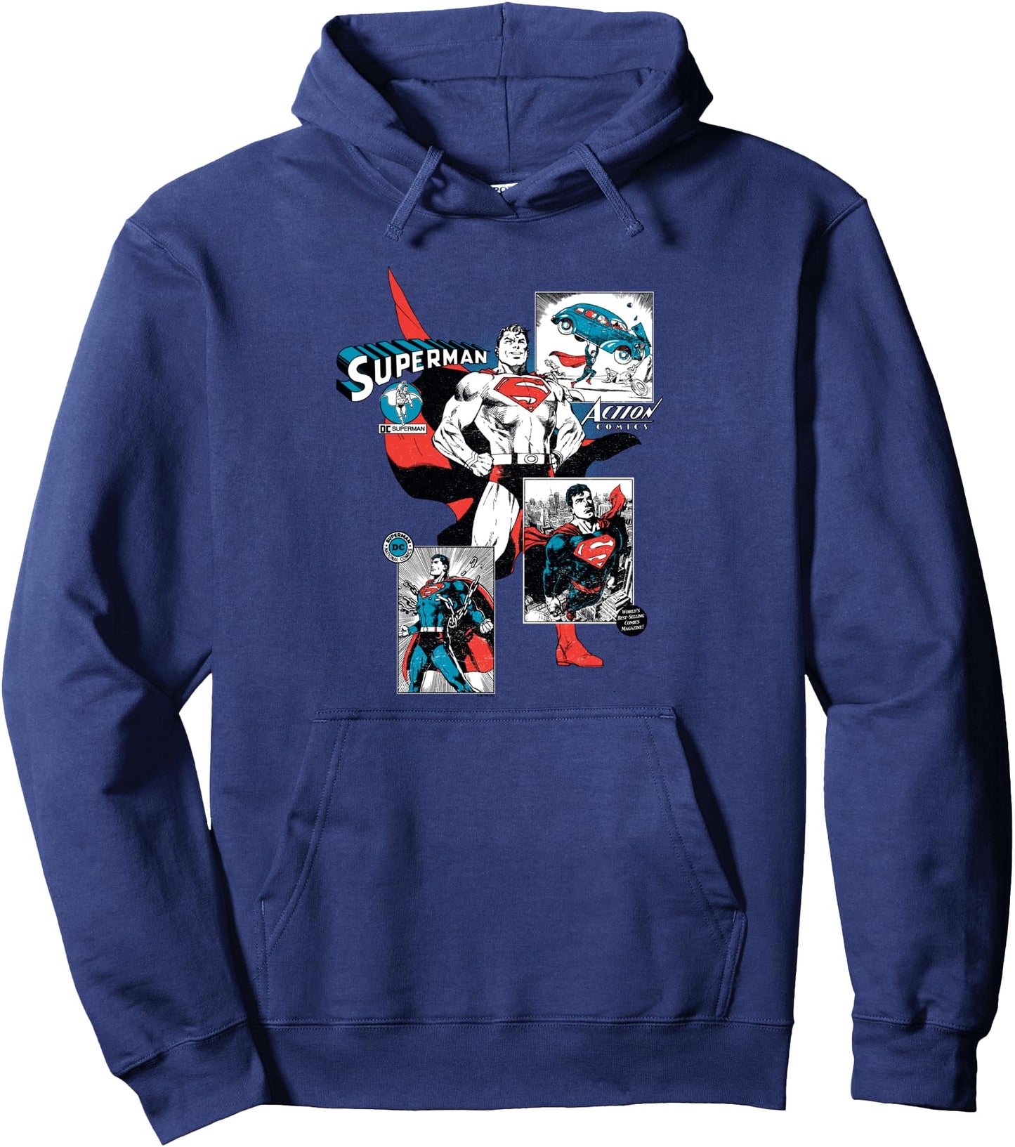 DC Comics Superman The Steel Man Classic Magazine Style Art Pullover Hoodie