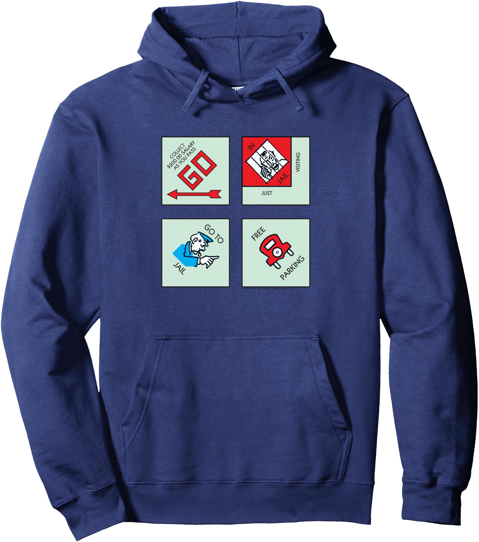 Monopoly Classic Corner Tiles Pullover Hoodie