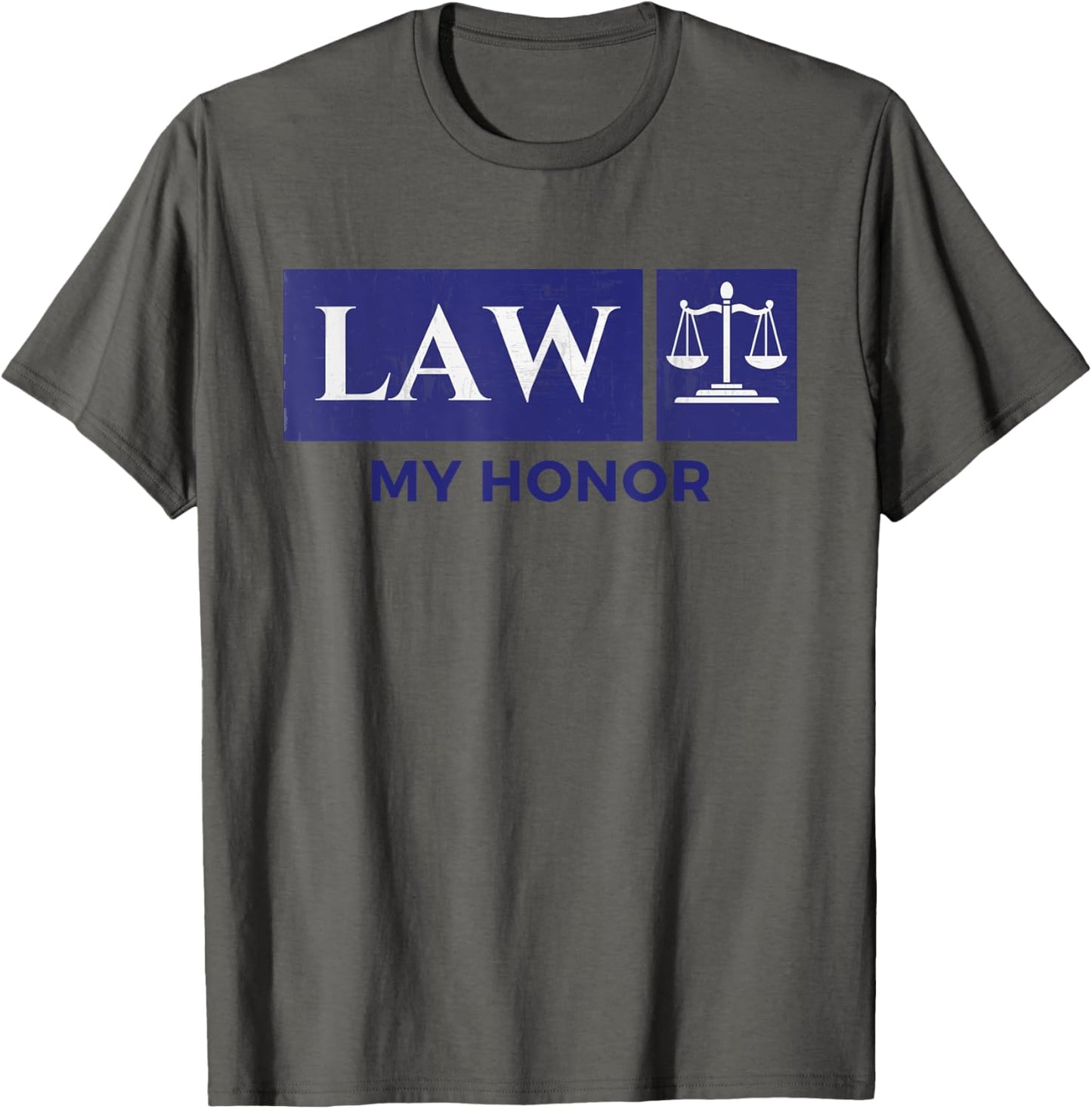 Vintage Blue White Scales of Justice Law My Honor Student