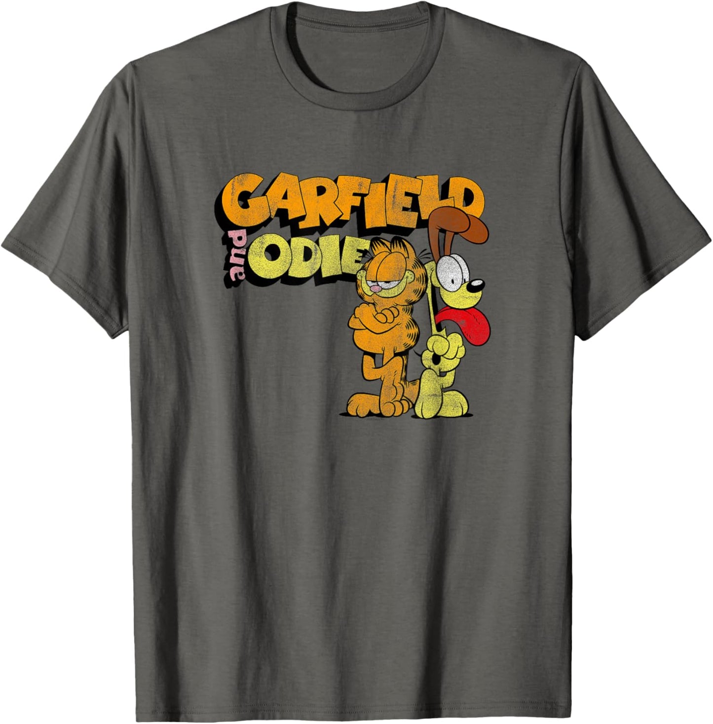 Garfield Distressed Garfield and Odie Cartoon Cat