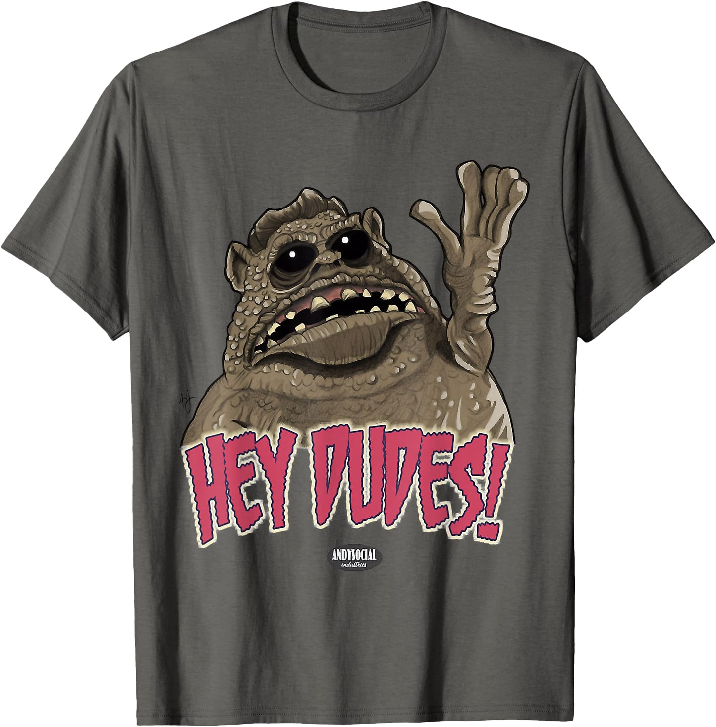 Nab1804 Unisex-Adults Grey Cartoon Animal Retro T-Shirt - Small - Call Me Chet, Weird Chet