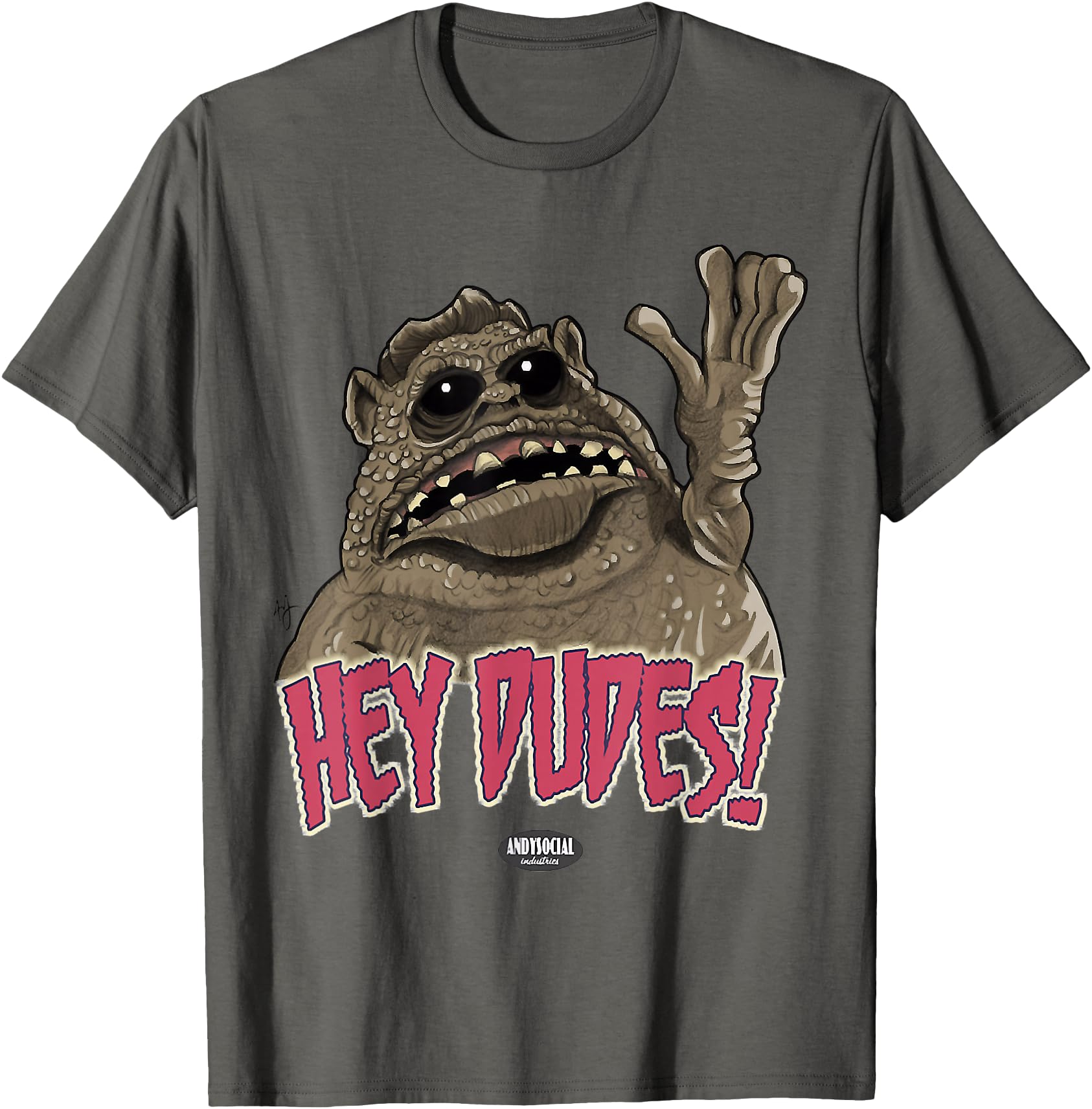Nab1804 Unisex-Adults Grey Cartoon Animal Retro T-Shirt - Small - Call Me Chet, Weird Chet