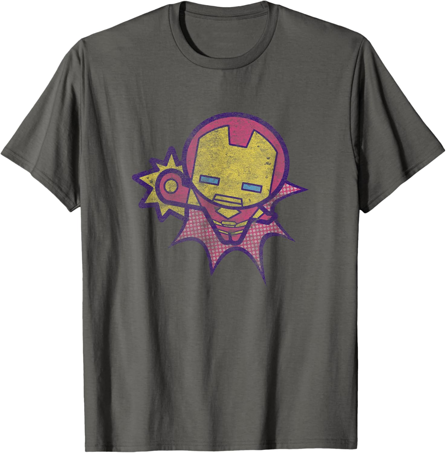 Marvel Kawaii Chibi Iron Man Repulsor Blast Distressed