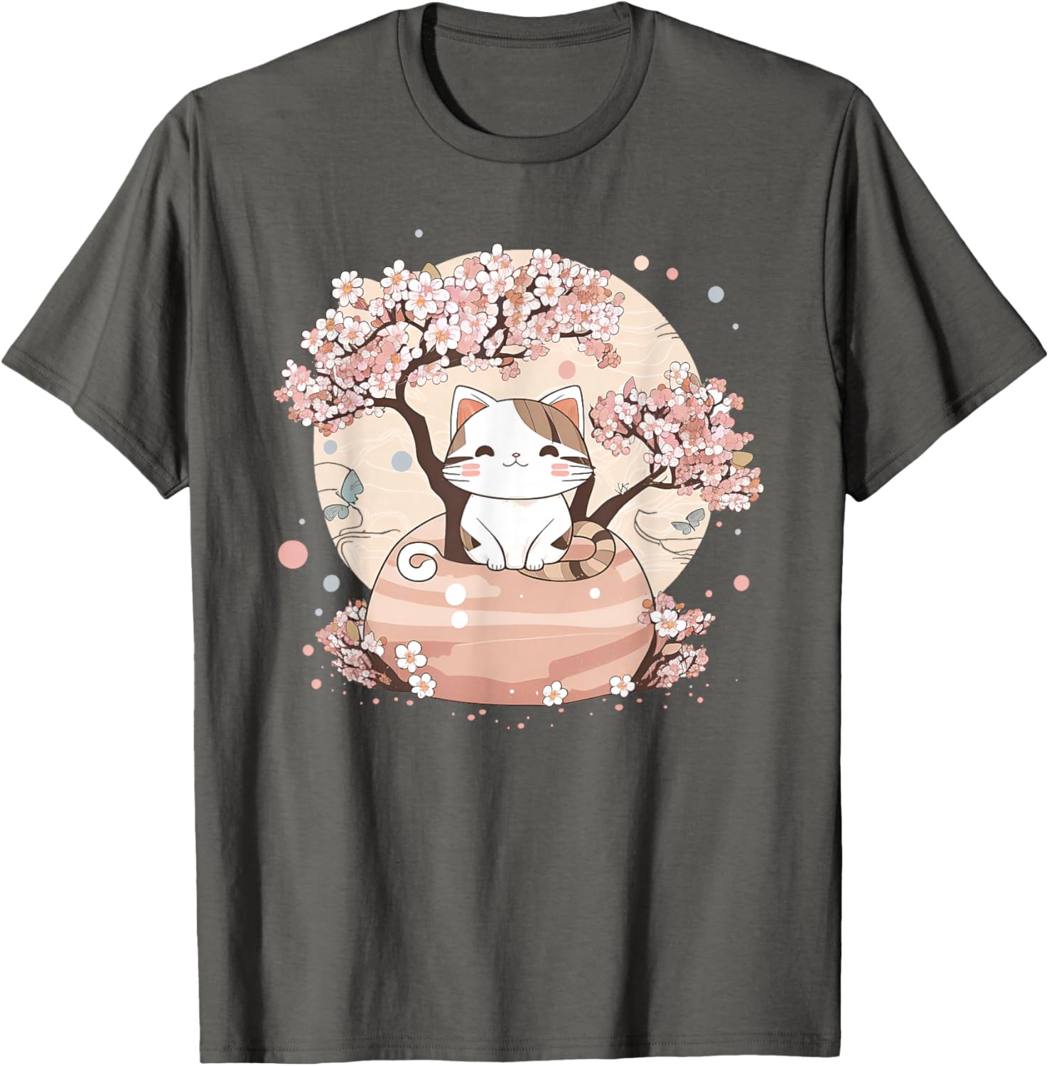 Cherry Blossom Tree Cat Japanese Aesthetic Vaporwave Anime