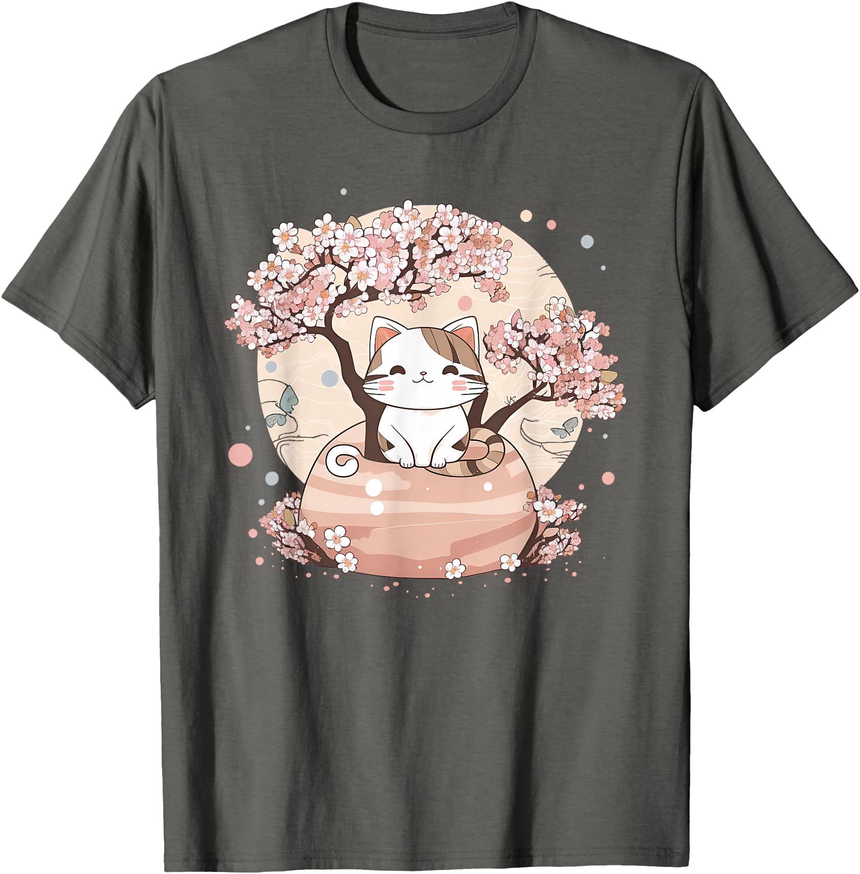 Cherry Blossom Tree Cat Japanese Aesthetic Vaporwave Anime