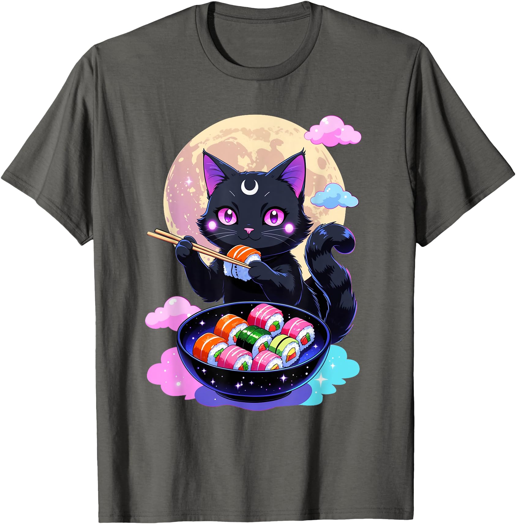 Anime Cat Girls Kawaii Cute Cat Eating Sushi Japanese Cute