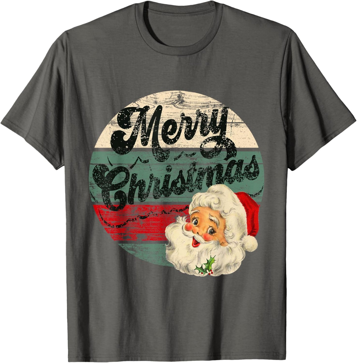 Vintage Santa Claus Merry Christmas Face Old Fashioned