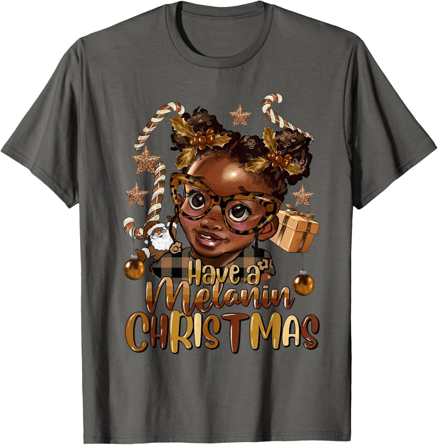 Have A Melanin Christmas Santa Claus Black Kids Pajamas Xmas