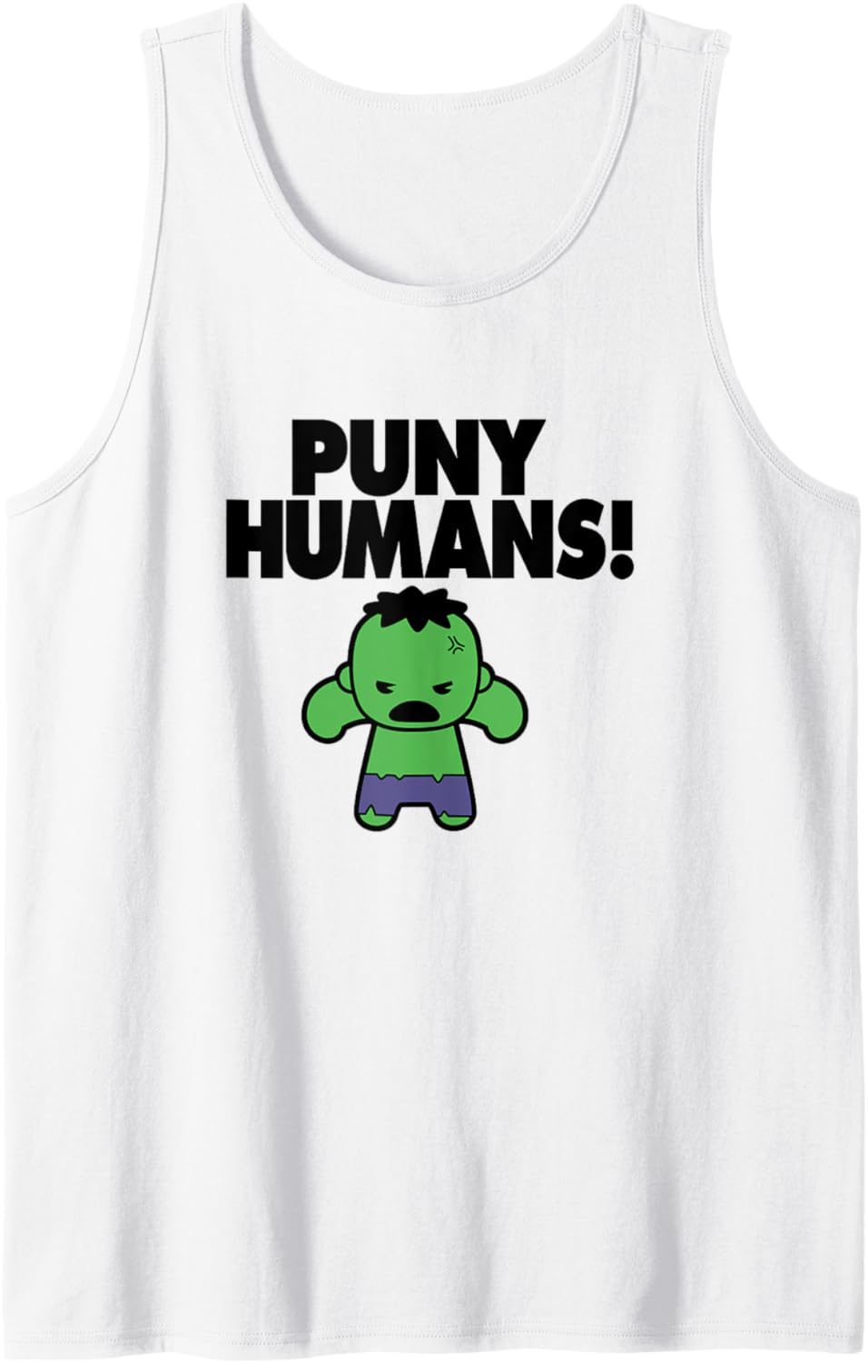 Marvel Kawaii Puny Humans! Angry Chibi Hulk Portrait Tank Top