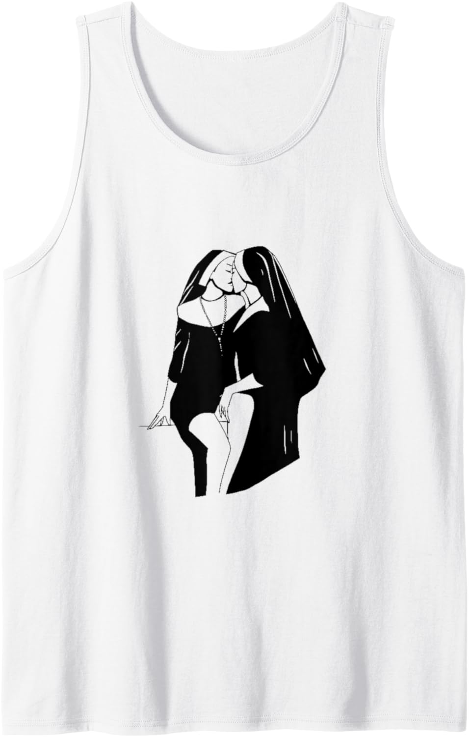 Provocative T-Shirt, Nuns Kissing Manga Hoodie Anime Tank Top