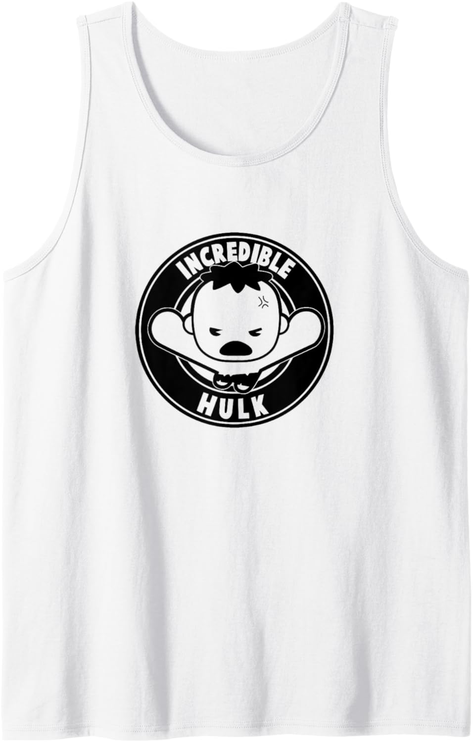 Marvel Kawaii Incredible Hulk Chibi Angry Circle Portrait Tank Top