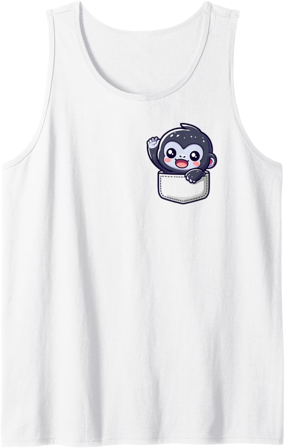 Adorable Cute Chibi Japanese Pocket Kawaii Gorilla Tank Top