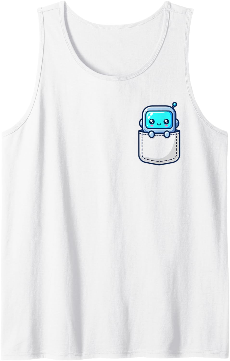 Adorable Chibi Japanese Pocket Kawaii Robot Tank Top