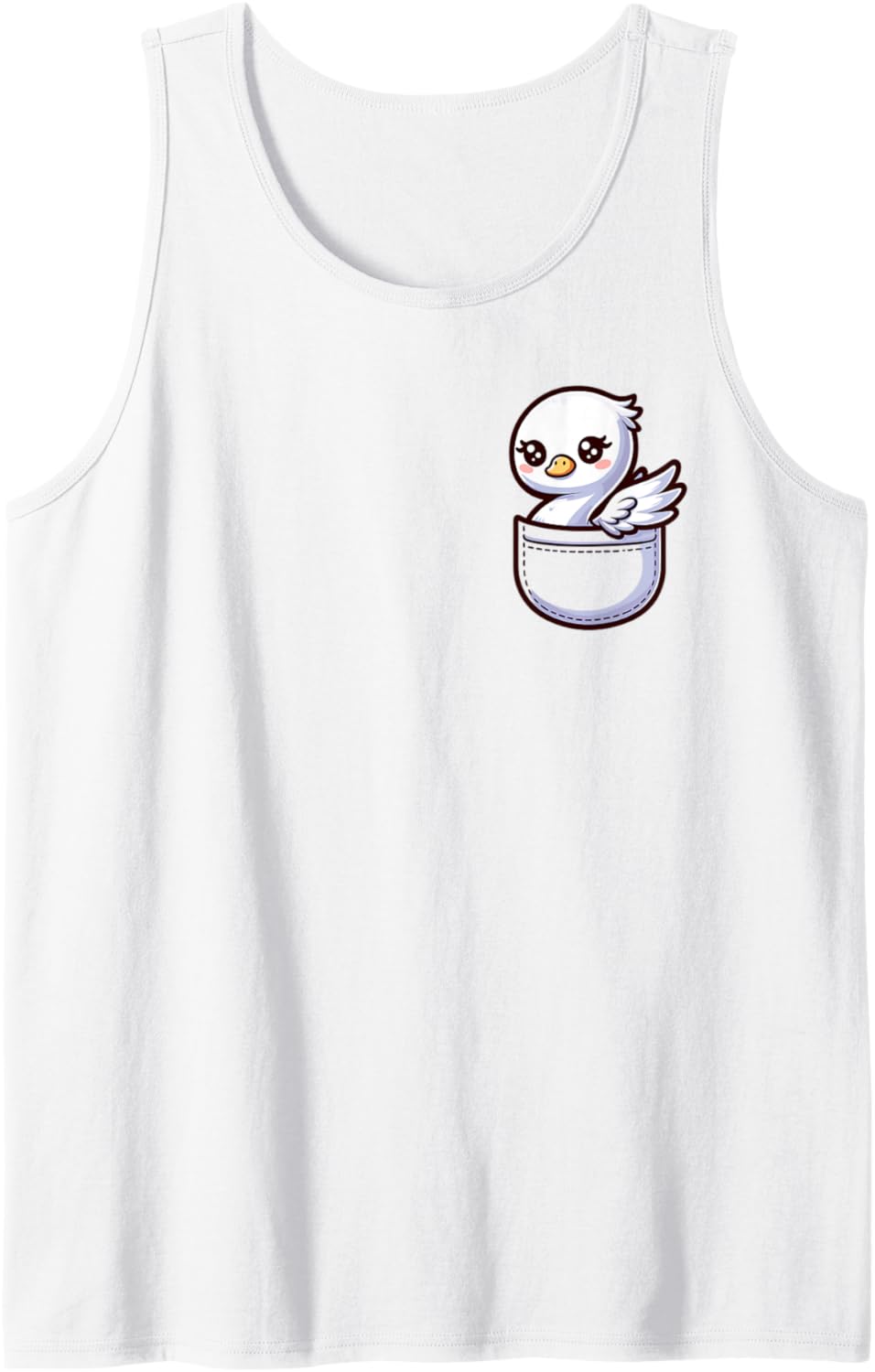 Adorable Cute Chibi Japanese Pocket Kawaii Swan Tank Top