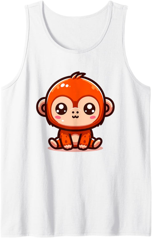 Adorable Cute Japanese Kawaii Chibi Orangutan Tank Top
